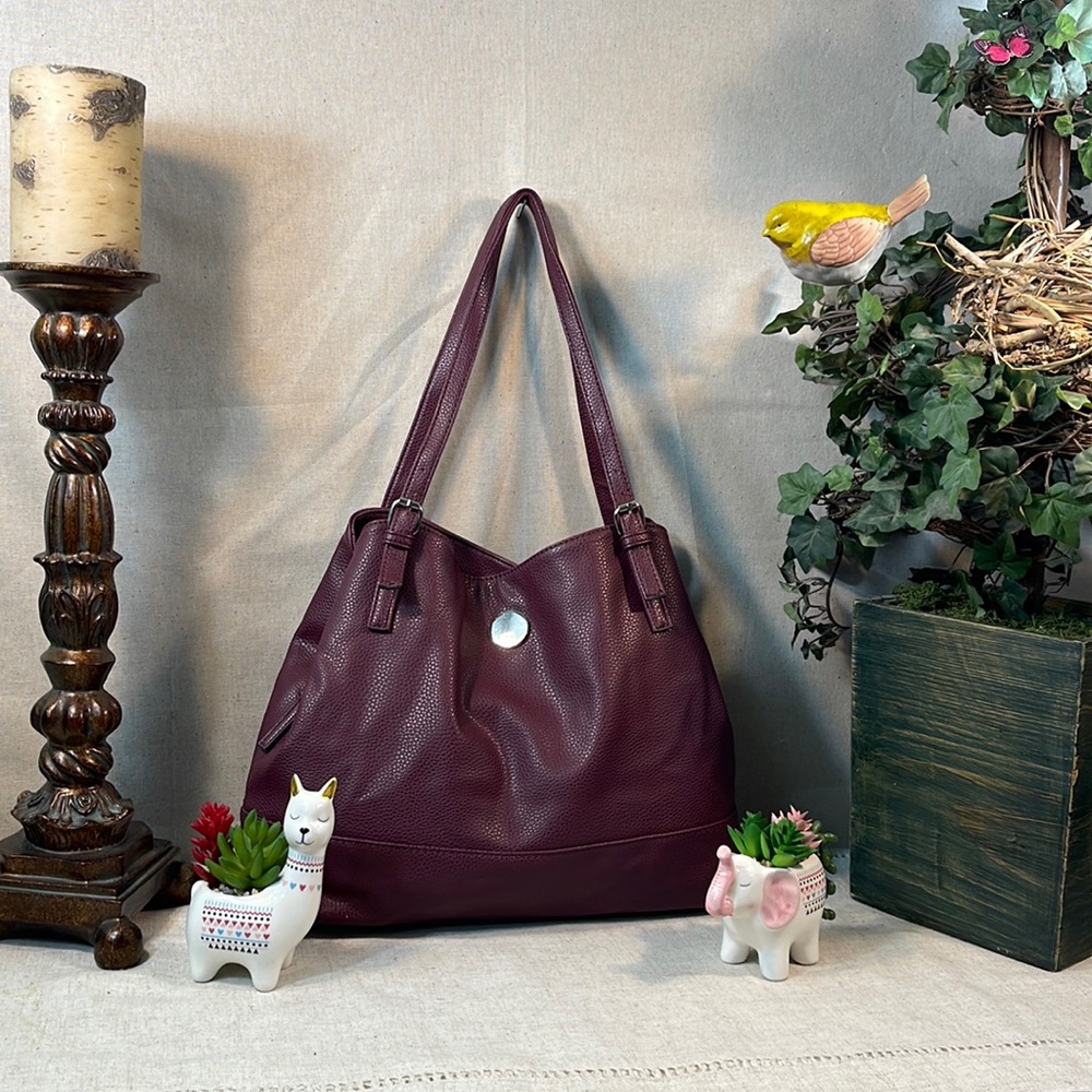 Liz Claiborne Burgundy Satchel